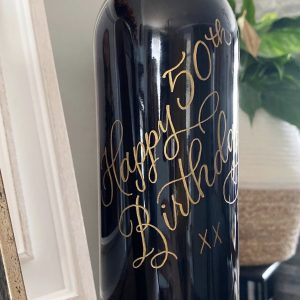 engraved wine bottle birthday Ireland
