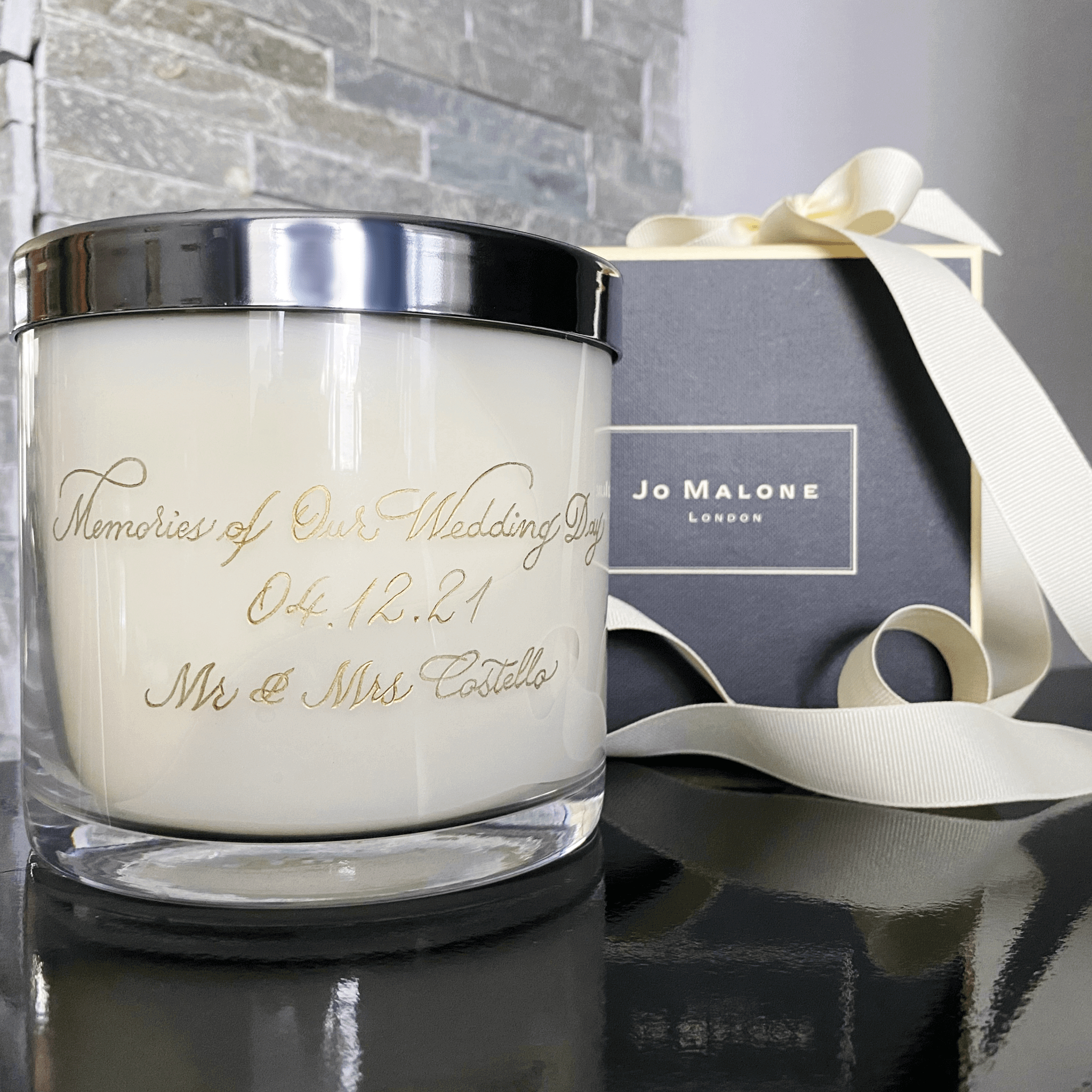 Wedding Gift | Engraved Candle | Joa Malone Wedding | Personalised Candle | Engraver