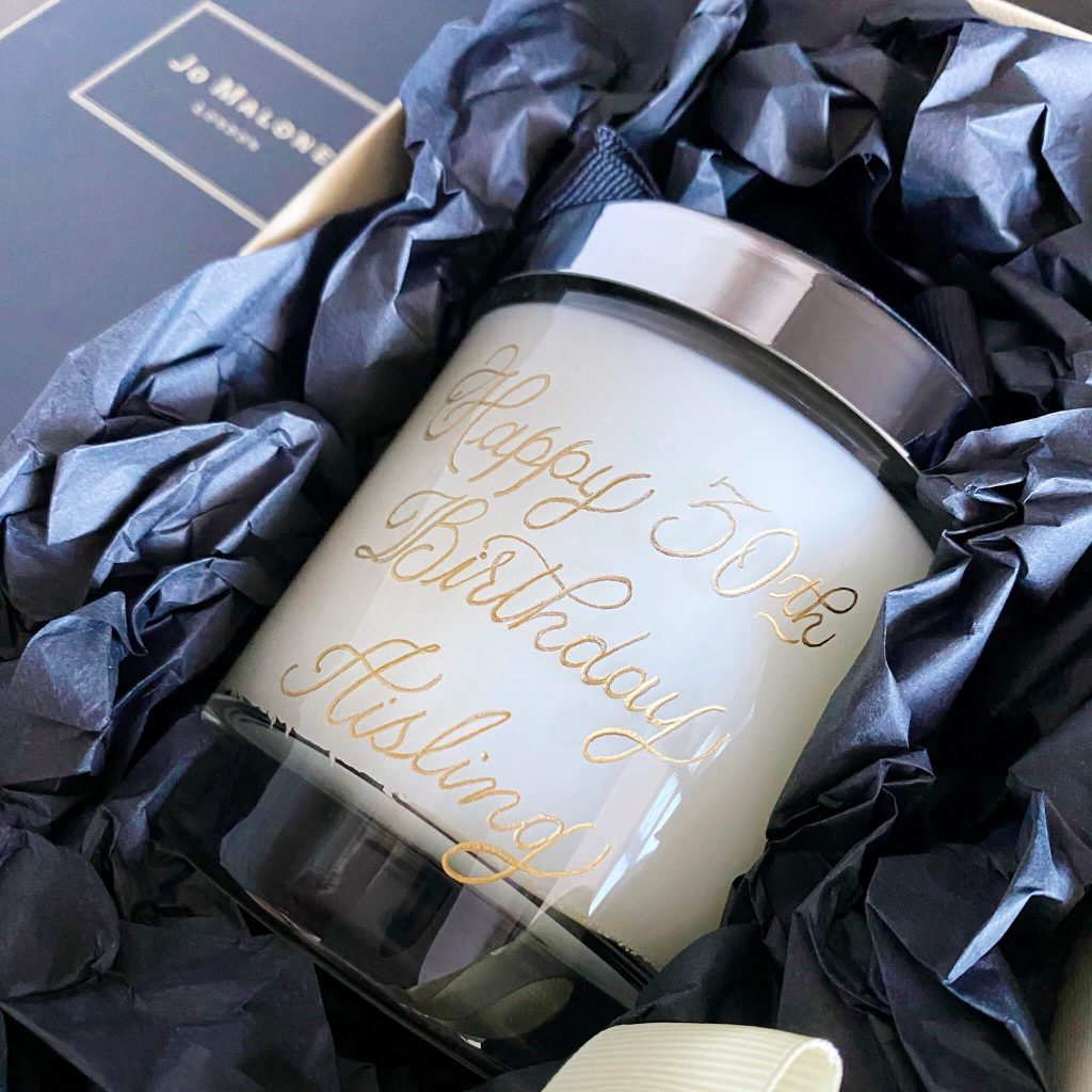 Jo Malone Candle | Candle Engraving | Engraver | 30th Birthday Gift | Engraving | Gift Personalisation