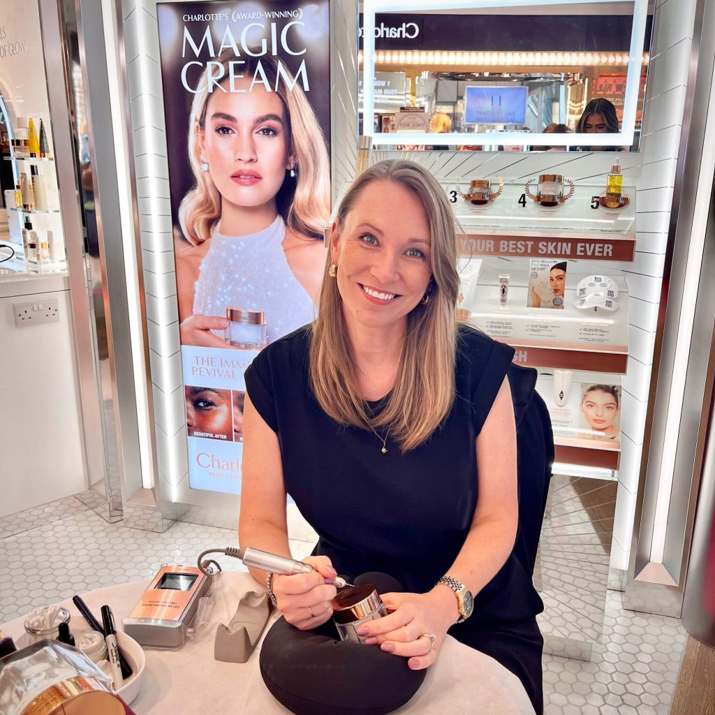 Live Engraving Event, Charlotte Tilbury, Liz Holdsworth Calligraphy, In Store, Brand Activation