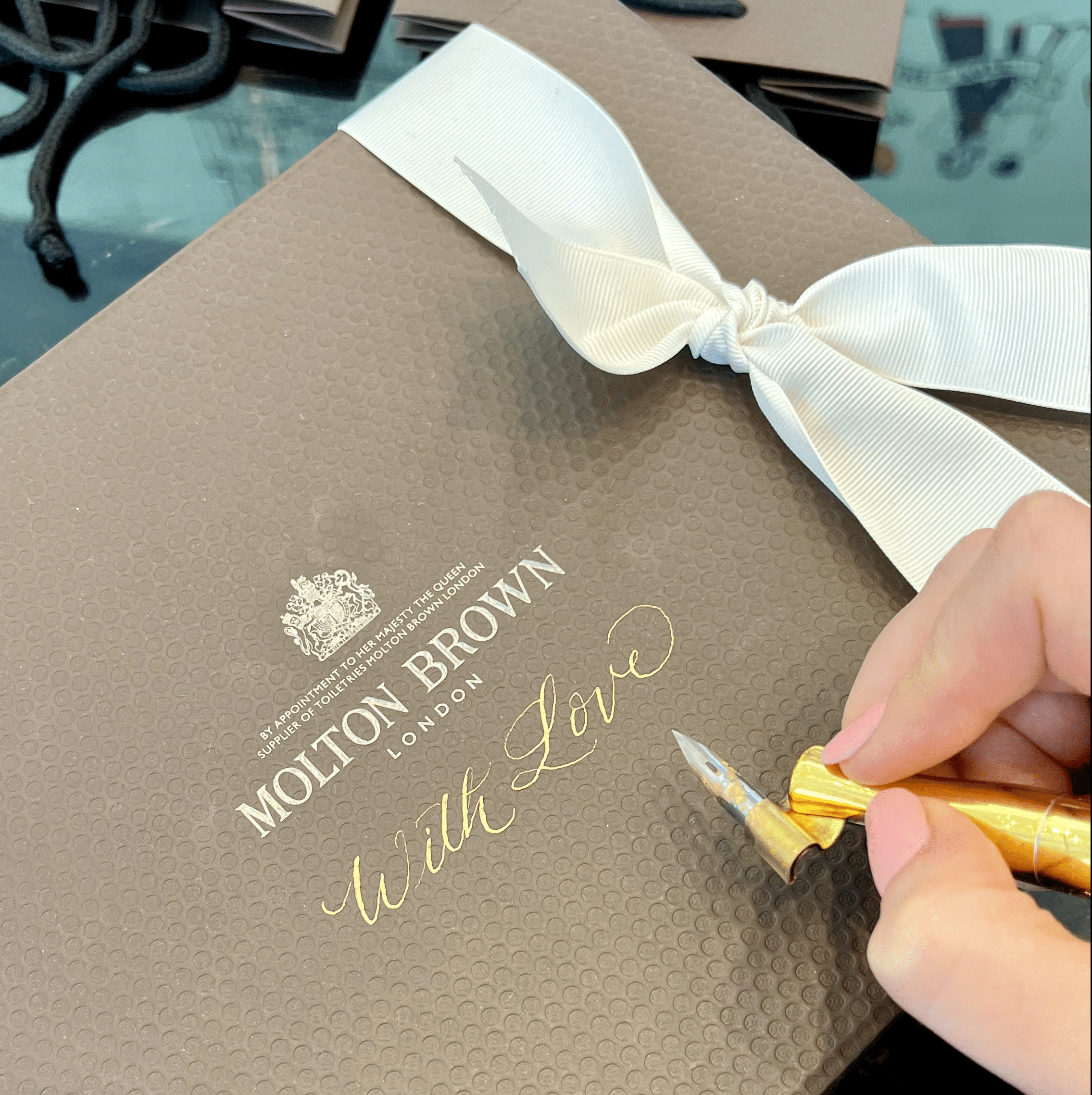 Calligraphy In-Store Event for Brand activations by Liz Holdsworth Calligraphy
