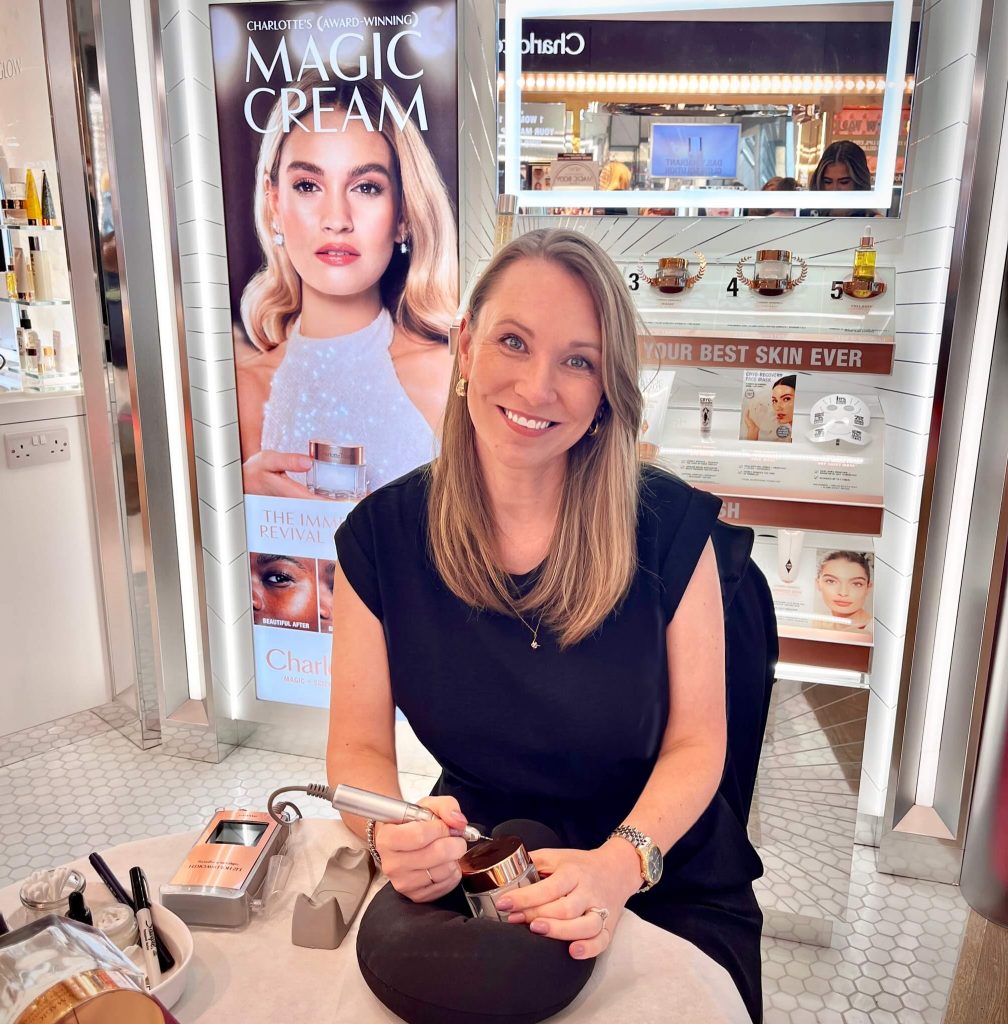 Live Engraving Event, Charlotte Tilbury, Liz Holdsworth Calligraphy, In Store, Brand Activation